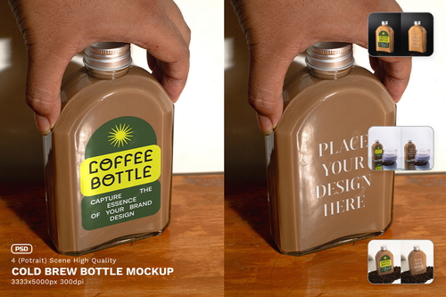 Cold Brew Bottle Mockup