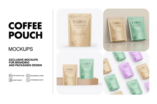 Coffee Pouch Mockups