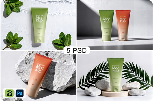 Natural Cosmetic Tube Mockup