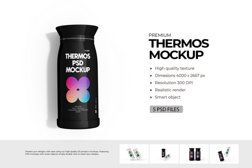 Thermos Flask Mockup
