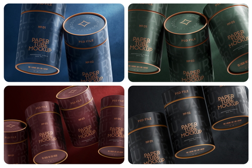 Paper Tube Mockup Set