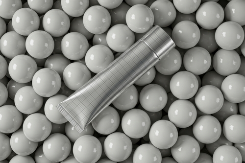 Tube Packaging Balls Background