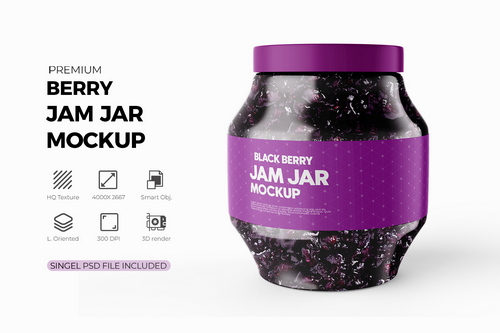 Jam Jar Mockup