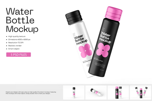 Plastic Water Bottle Mockup