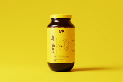 1L or 1.5L Large Jar Mockups