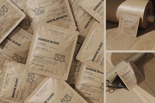 Kraft Sachet Packaging Mockup