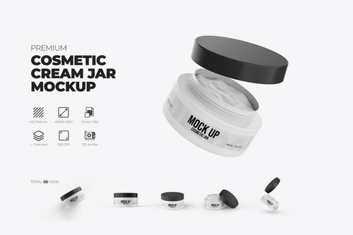 Cosmetic Cream Jar Mockup