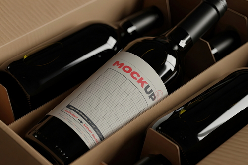 Wine on Box Label Mockups