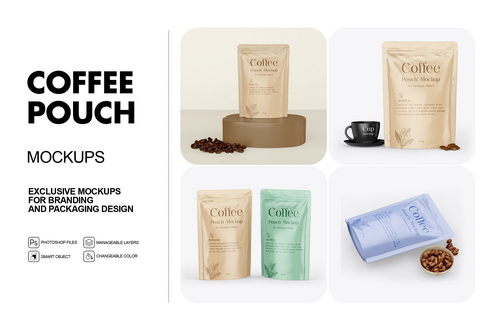 Coffee Pouch Mockups