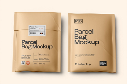 Paper Mailing Bag Mockup