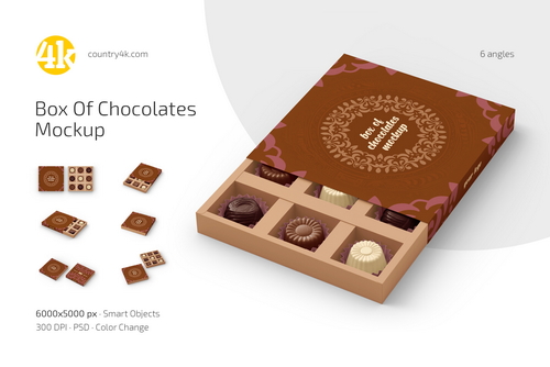 Box of Chocolates Mockup Set