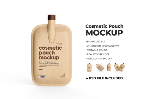 Spout Pouch Cosmetic Mockup