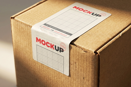 Label on Closed Boxes Mockups