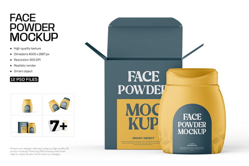 Powder Bottle Mockup