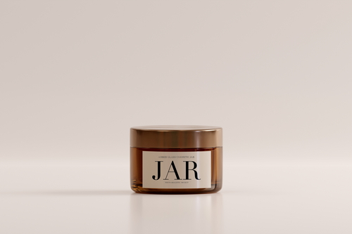 Amber Cosmetic Jar Mockup