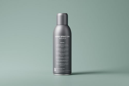 Large Cosmetic Spray Can Mockups