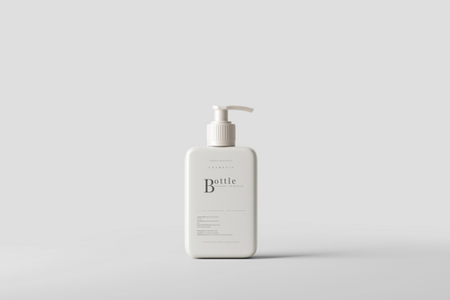Square Pump Bottle Mockup