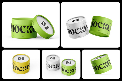 Cylindrical Paper Tube Mockup