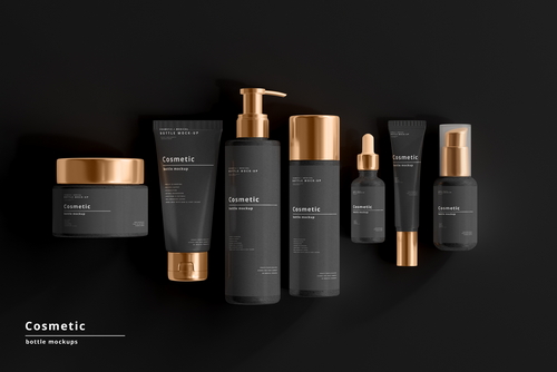 Dark Cosmetic Branding Mockups