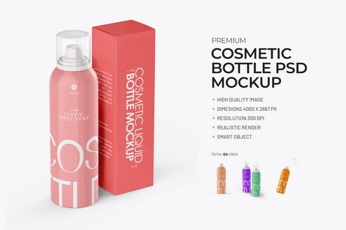 Perfume Spray Bottle Mockup