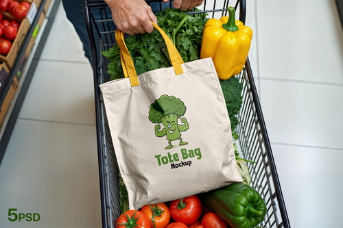 Grocery Tote Bag Mockup