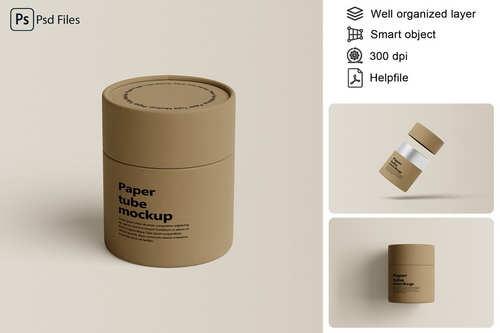 Paper Tube Mockup