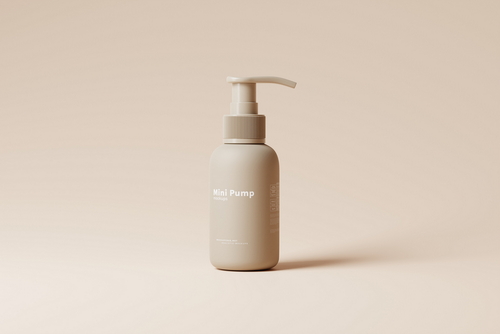 Travel Size Mini Pump Bottle Mockup