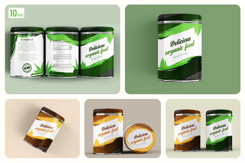 Aluminium Tin Can Mockup