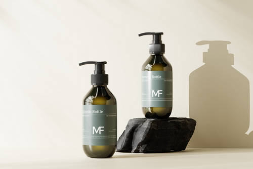 Dark Green Pump Bottle Mockups