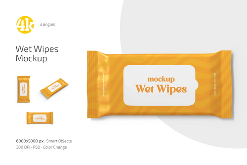 Wet Wipes Mockup Set