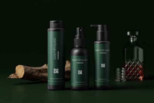 Cosmétiques - Minimal Design Cosmetic Bottle Mockup Set