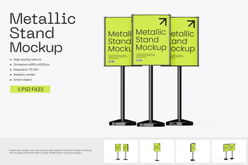 Advertising Billboard Stand Mockup