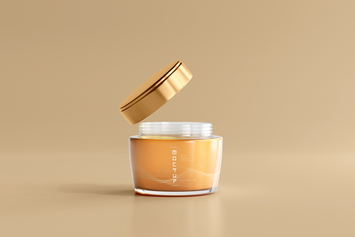 Glass Cosmetic Jar Mockups with Box