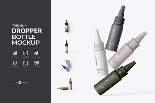 Pointed Mouth Top Cap Bottle Mockup