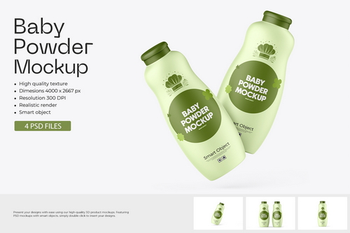 Powder Bottle Mockup