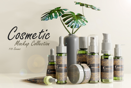 170x Cosmetic Branding Mockup Scenes