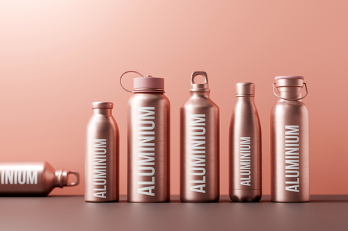Aluminum Water Bottle Mockup Bundle