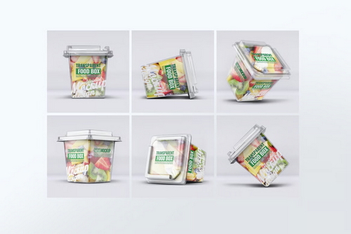 Transparent Food Box Mock-Up