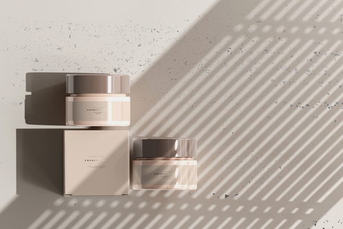 Cosmetic Jar and Box Mockup