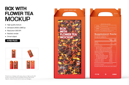 Tea Box Packaging Mockup