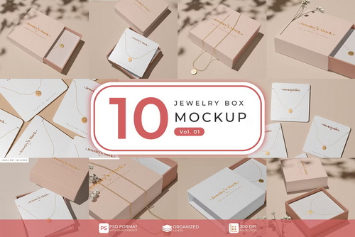 Jewelry box mockup