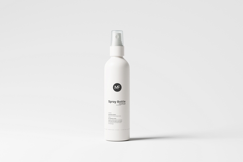 Tall White Plastic Body Spray Bottle Mockups