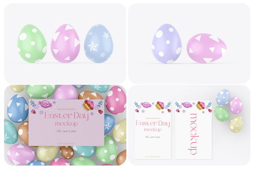 Easter Day Eggs & Card Mockups
