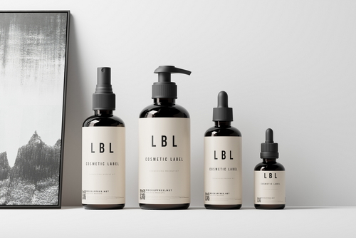Cosmetic Label Showcasing Mockup Kit