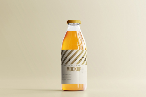 Glass Beverage Bottle Mockups