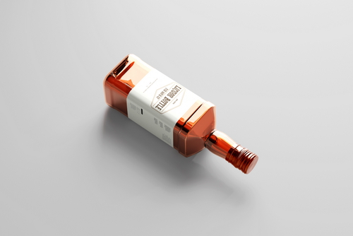 Square Liquor Bottle Mockup