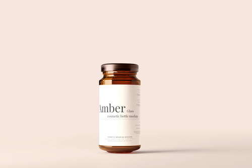 Amber Glass Jar Mockups