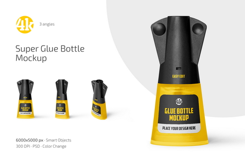 Super Glue Bottle Mockup Set