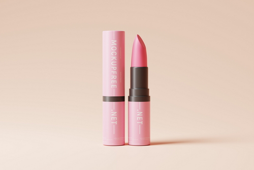 Lipstick Mockups featuring a Plastic Cosmetic Lipstick
