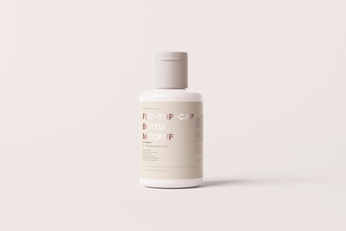 Flip-Top Cap Plastic Bottle Mockups